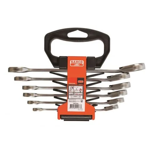 BAHCO 6DELIGE STEEK/RINGRATELSLEUTELSET  817MM