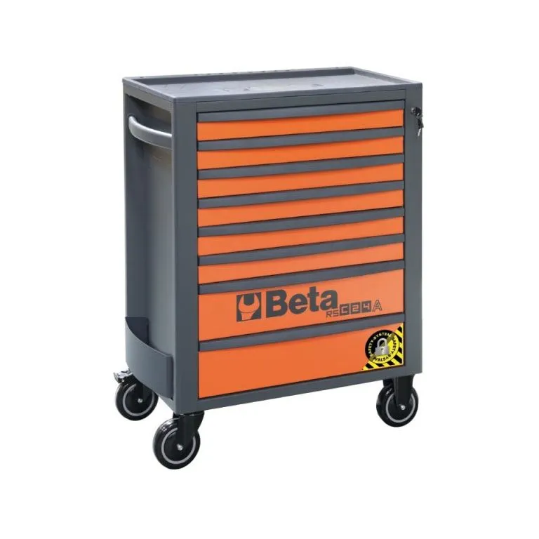BETA GEREEDSCHAPSWAGEN MET 8 LADEN ANTIOMVAL RSC24A/8 ORANJE