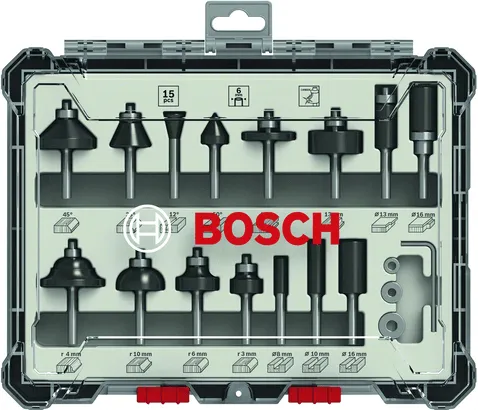 BOSCH 15DELIGE GEMENGDE FREESSETS  2607017472