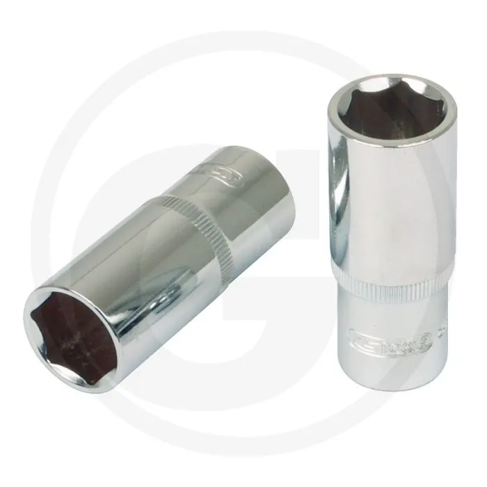 KS TOOLS 1/2" CHROMEPLUS DOPSLEUTEL, ZESKANT, LANG, 34MM  FLANKTRACTIONPROFIL