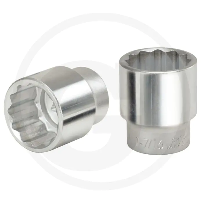 KS TOOLS 1" DOPSLEUTEL, TWAALFKANT, KORT, 3.1/8"  FLANKTRACTIONPROFIL