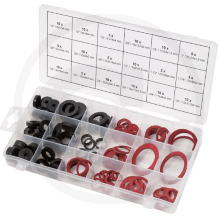 KS TOOLS ASSORTIMENT AFDICHTRINGEN SANITAIR, 141DLG. DIN 7337 CONFORM
