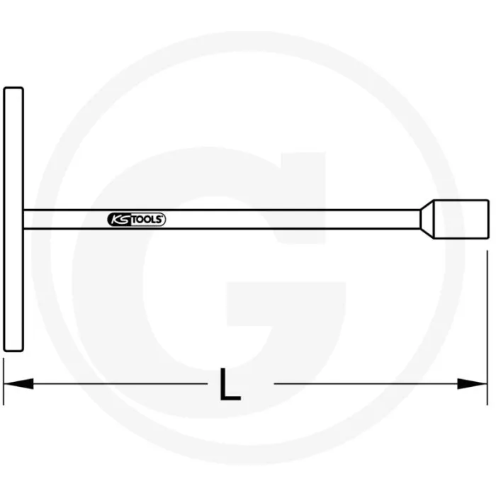 KS TOOLS BRONZE 6KANTSTECKSCHLüSSEL FESTER QUER  VONKVRIJ, CORROSIEBESTENDIG, 42MM