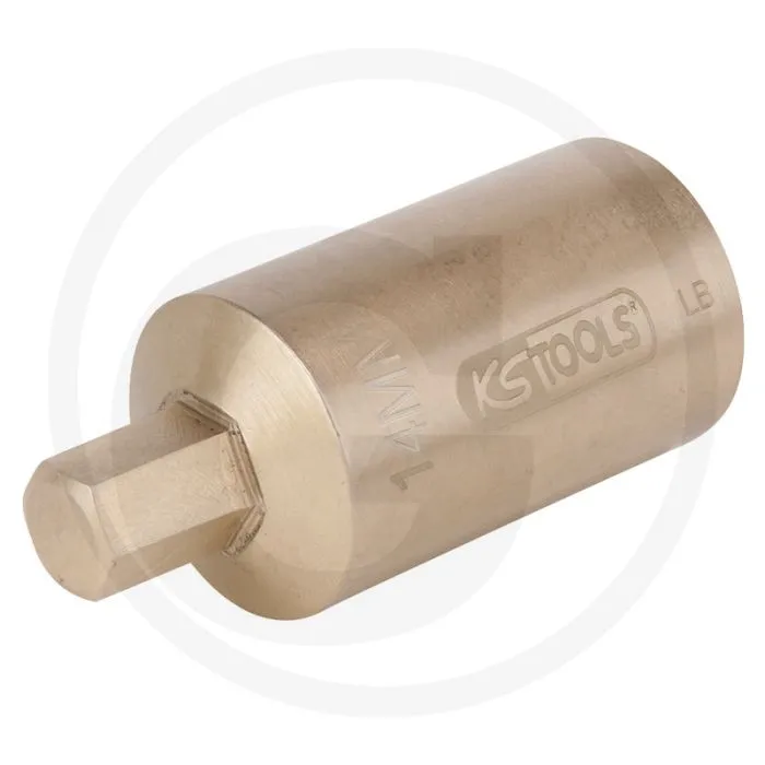 KS TOOLS BRONZE BITSTECKNUSS INNENSECHSKANT 1" 2  VONKVRIJ, CORROSIEBESTENDIG, 765G