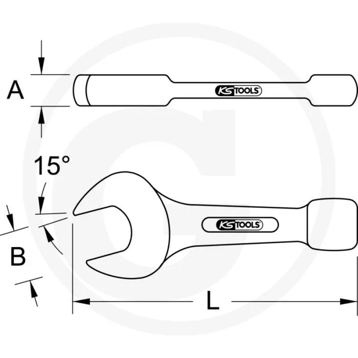 KS TOOLS BRONZE SCHLAGMAULSCHLüSSEL 54 MM  EXPLOSIEBESTENDIG EN CORROSIEBESTENDIG