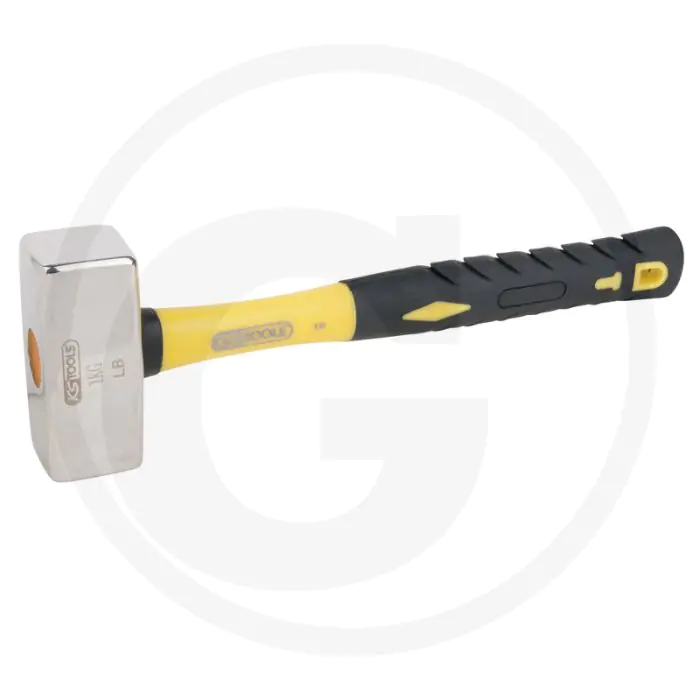 Ks tools edelstahl fäustel mit fiberglasstiel - 4500g - 55mm hamerkophoogte