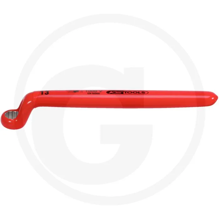 KS TOOLS ISOLIERTER RINGSCHLüSSEL, GEKRöPFT, 11MM  FLANKTRACTIONPROFIL, 75° GEKRöPFT