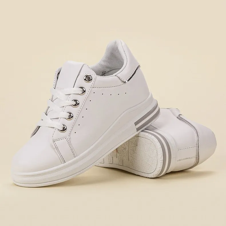 SHELOVET Sleehak Sneakers wit