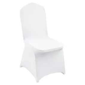 VEVOR 200 stuks, wit, stoelhoezen gemaakt van elastisch spandex voor klapstoelen, universeel passende stoelhoezen, afneembare en