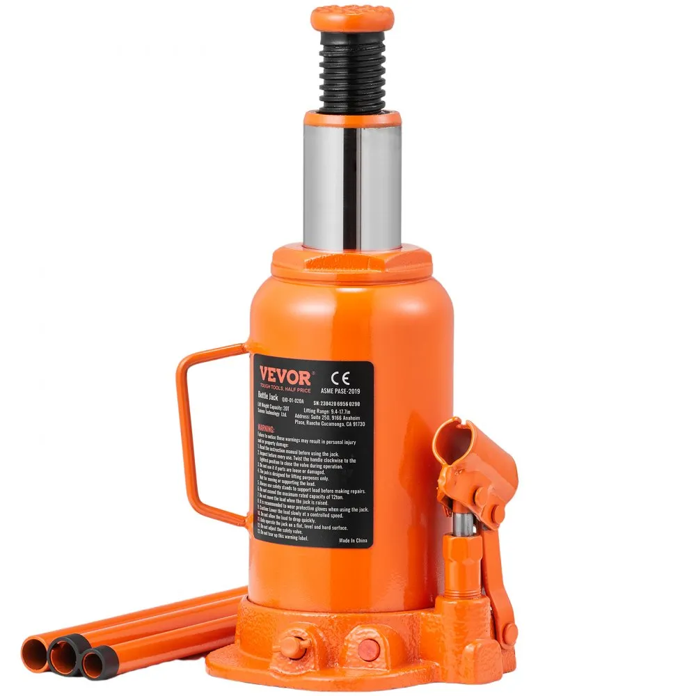 VEVOR 20T STAMP JACK FLES JACK HYDRAULISCHE JACK STAMP JACK VOOR AUTO SUV 240450MM COMPACT JACK AUTO JACK DRAAGBARE HYDRAULISCH