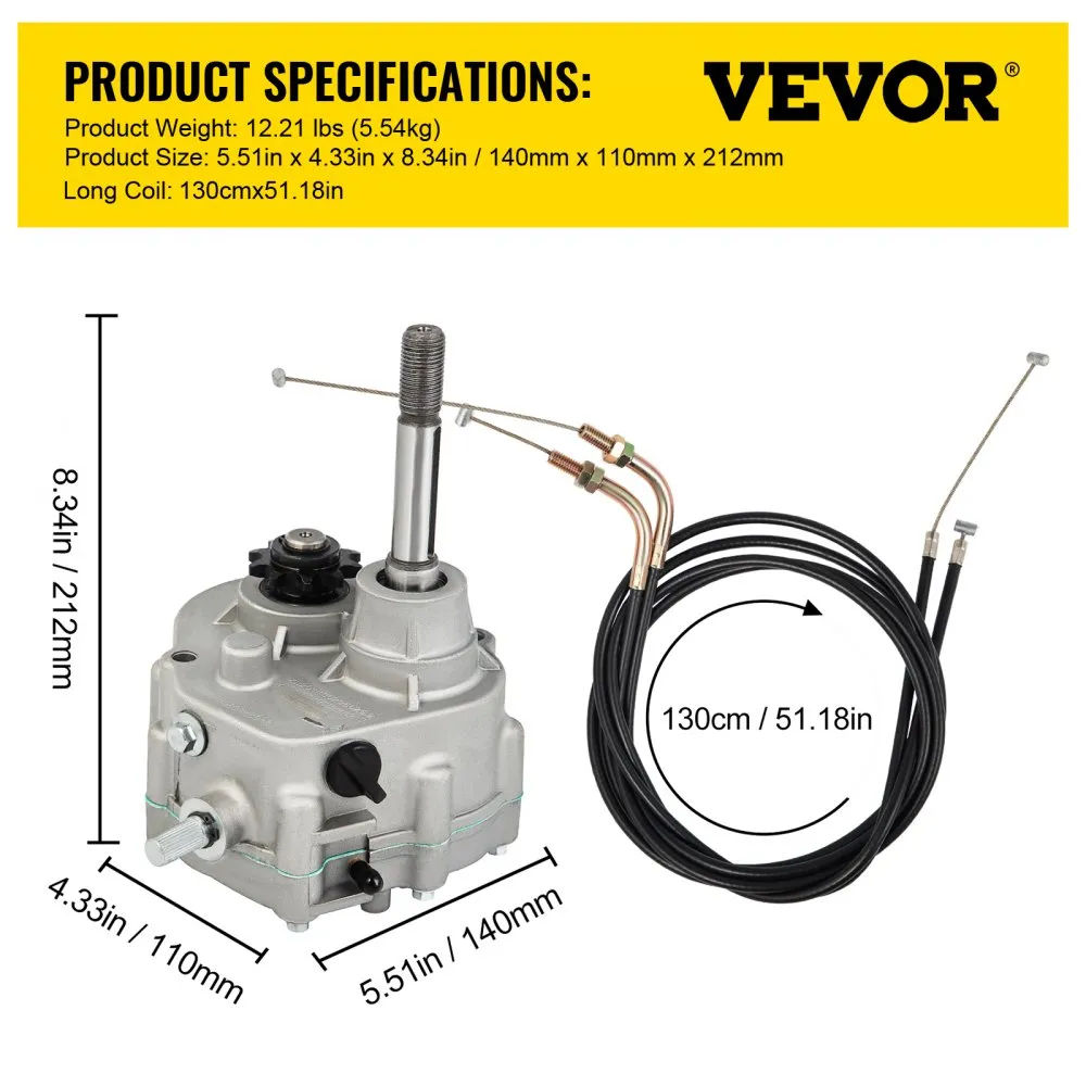 VEVOR 212CC GO KART VOORUIT ACHTERUIT TRANSMISSIE, 30SERIE KOPPELOMVORMER, 10T #40/41 12T #35 GO KARTS ACCESSOIRES TAV2 30 40 4