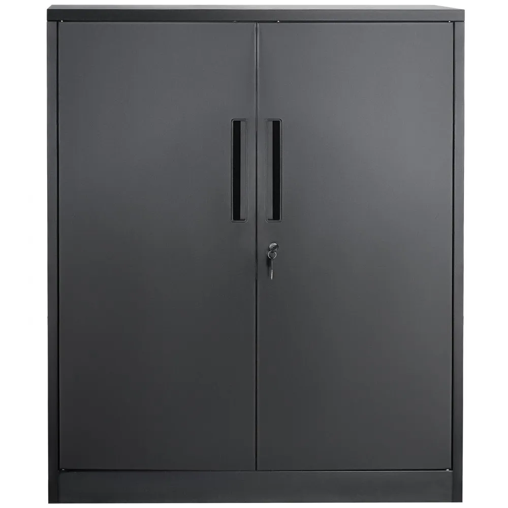 VEVOR 3LAAGS ARCHIEFKAST ZIJCONTAINER MET 2 MAGNEETDEUREN, 90,72 KG DRAAGVERMOGEN PER PLANK, AFSLUITBARE OPBERGKAST, METALEN KA