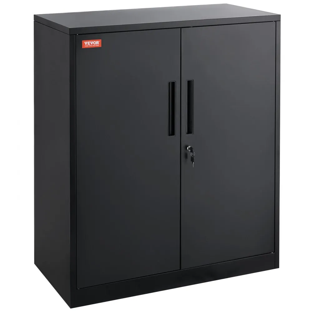 VEVOR 3LAAGS ARCHIEFKAST ZIJCONTAINER MET 2 MAGNEETDEUREN, 90,72 KG DRAAGVERMOGEN PER PLANK, AFSLUITBARE OPBERGKAST, METALEN KA