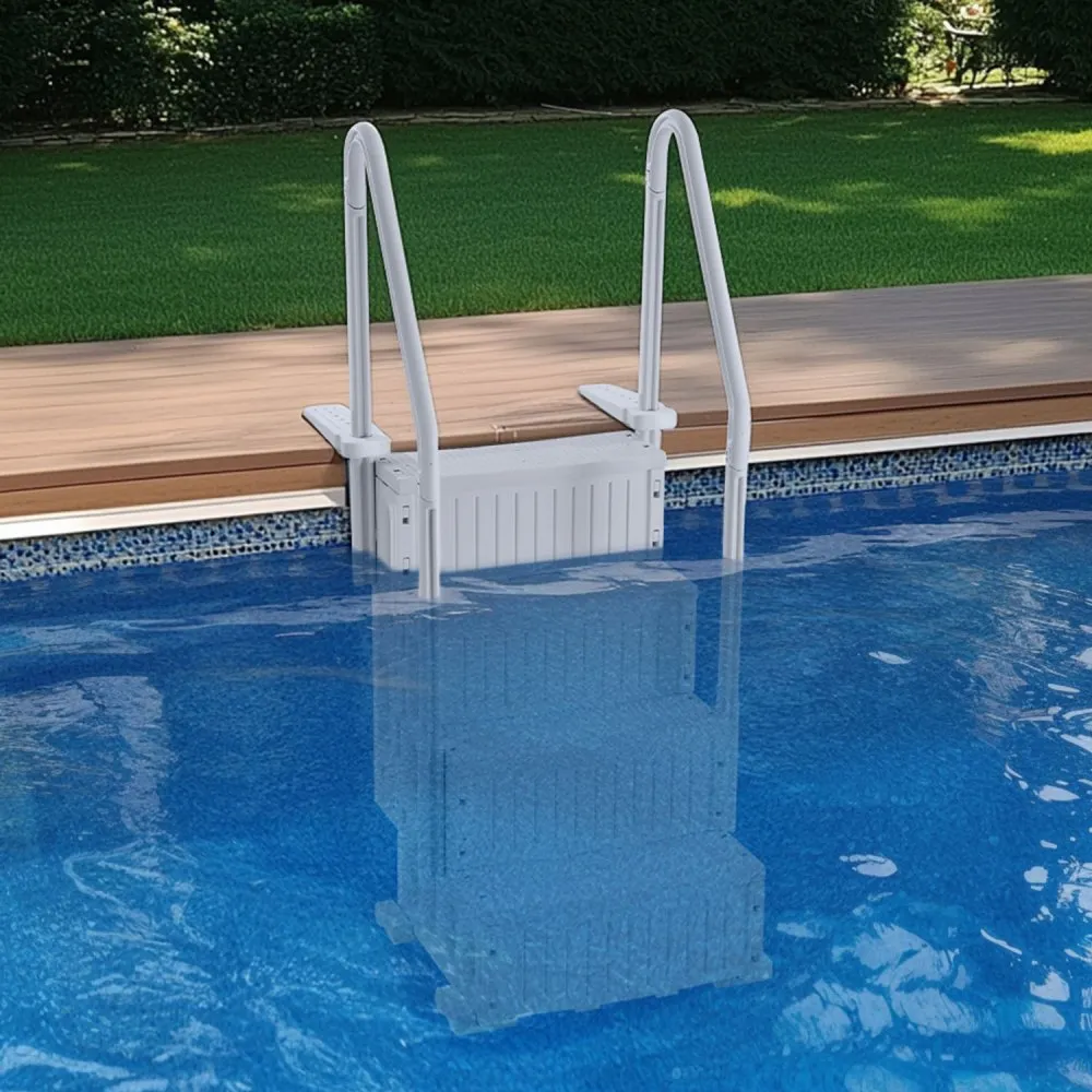 VEVOR 4TRAPS ZWEMBADLADDER MET DUBBELE LEUNINGEN 181 KG VOOR ZWEMBADEN VAN 122137 CM