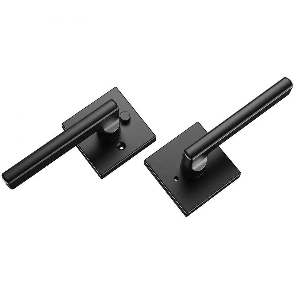 VEVOR 5X ZWART DEURBESLAG, COMPATIBELE DEURDIKTE 3545 MM, DEURKLINK VAN ZINKLEGERING, DEURKLINK MET VERGRENDELFUNCTIE, SLEUTELL