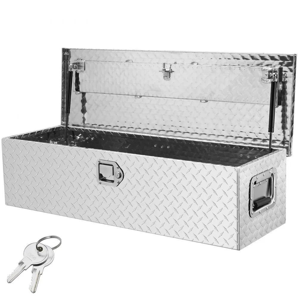 VEVOR 990 x 330 x 254 mm gereedschapskist voor vrachtwagenbed, afsluitbare 83 l vrachtwagenkist gereedschapskist opbergruimte ge