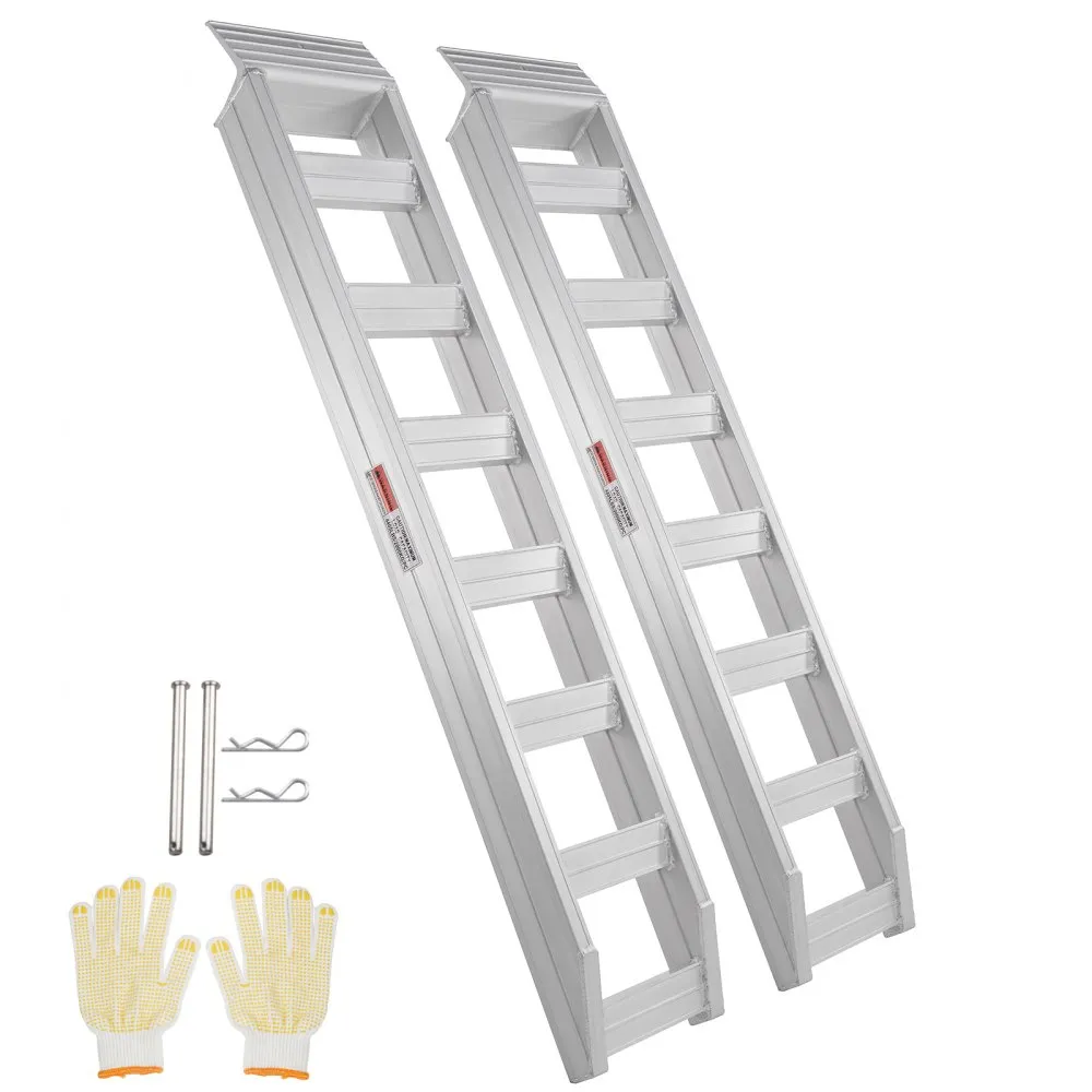 VEVOR Aluminium oprijplaten Heavy Duty oprijplaten met bovenste haakbevestiging Universele laadbrug voor motorfietsen, tractoren