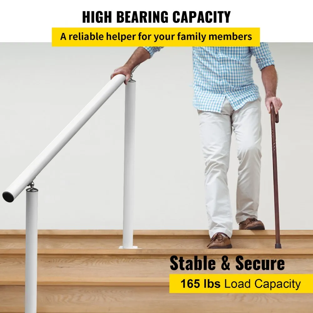 VEVOR Balustrade Trap Leuning Trapleuning Lengte 121,9 cm Leuning Wandleuning Wandtrap 91,4 cm,Trapleuning Hoogte Roestvrij Staa