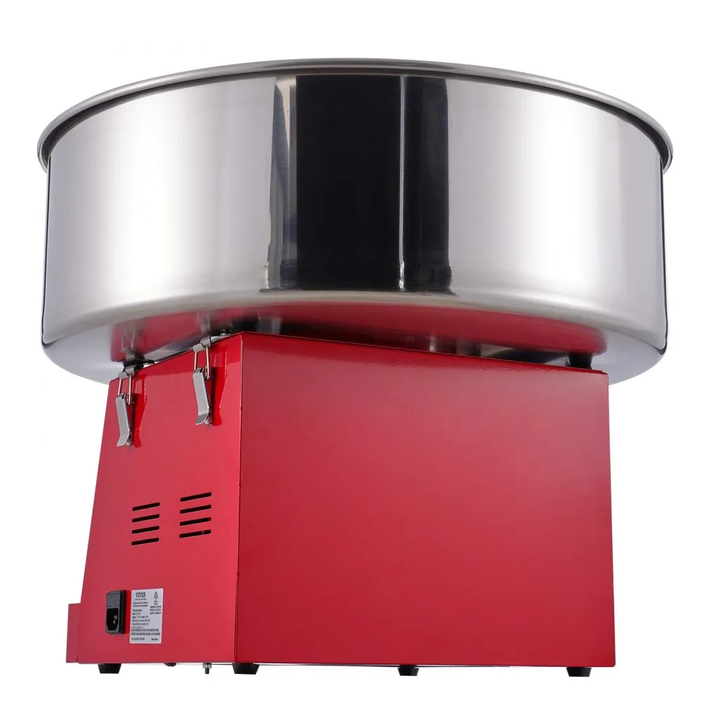 VEVOR elektrische suikerspinmachine, 1000W suikerspinmachine, commerciële suikerspinmachine met roestvrijstalen kom en suikerlep