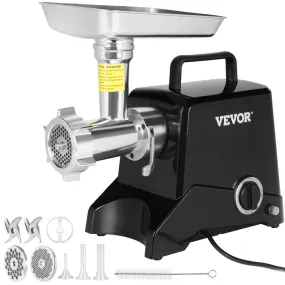 VEVOR elektrische vleesmolen RVS vleesmachine 190 kg/u. Gehakt, multi foodprocessor worstvuller 575 W incl. 2 snijplaten, 3 wors