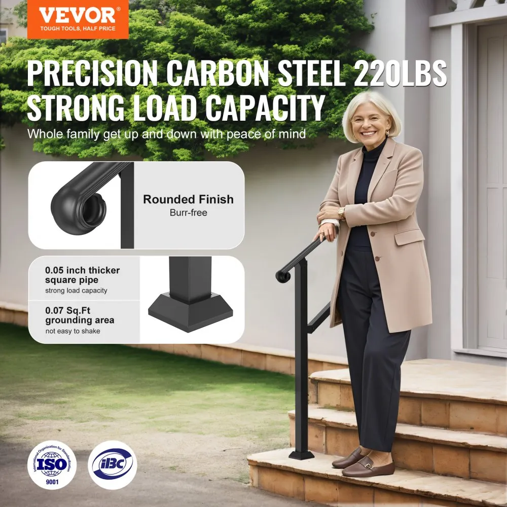 VEVOR ENTREELEUNING TRAPLEUNING LEUNING MET DWARSBALK 23 TREDEN 1016MM