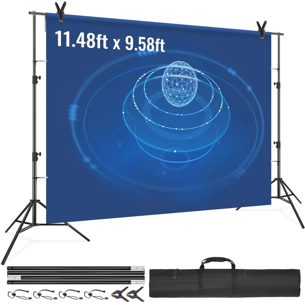 VEVOR Fotoachtergrond Fotografieachtergrond 2900 x 3500 mm Achtergrond Stofgrootte Studio Props Achtergrond met 2 driehoekige be