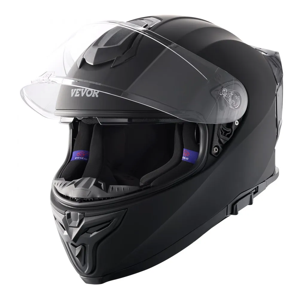VEVOR FULL FACE HELM MOTORFIETS MOTOCROSS HELM MOTORHELM 5960CM ZWART MAAT L