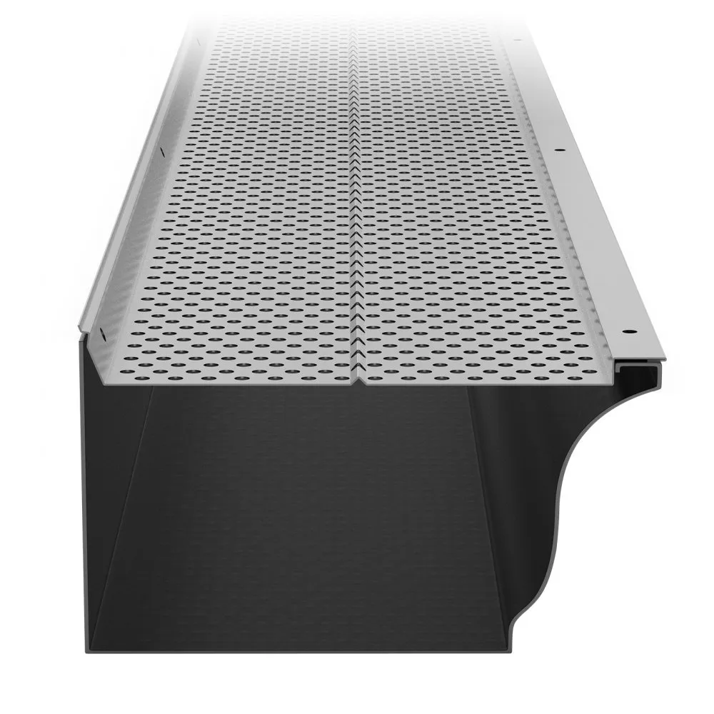 VEVOR Gootbeschermer 152 mm breedte aluminium bladfilter DIY dakgootafdekking 52 stuks 528 cm totale lengte 4 mm gatdiameter en 