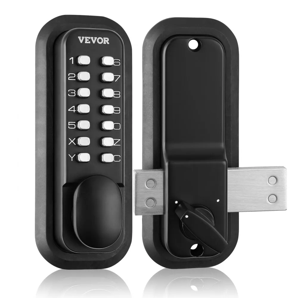VEVOR KEYLESS DEURSLOT MET MECHANISCH CODESLOT, 40/50 MM RETROSTIJL 14 WACHTWOORDSLOT, 3565 MM DEURDIKTE COMBINATIECODE DEURSLO