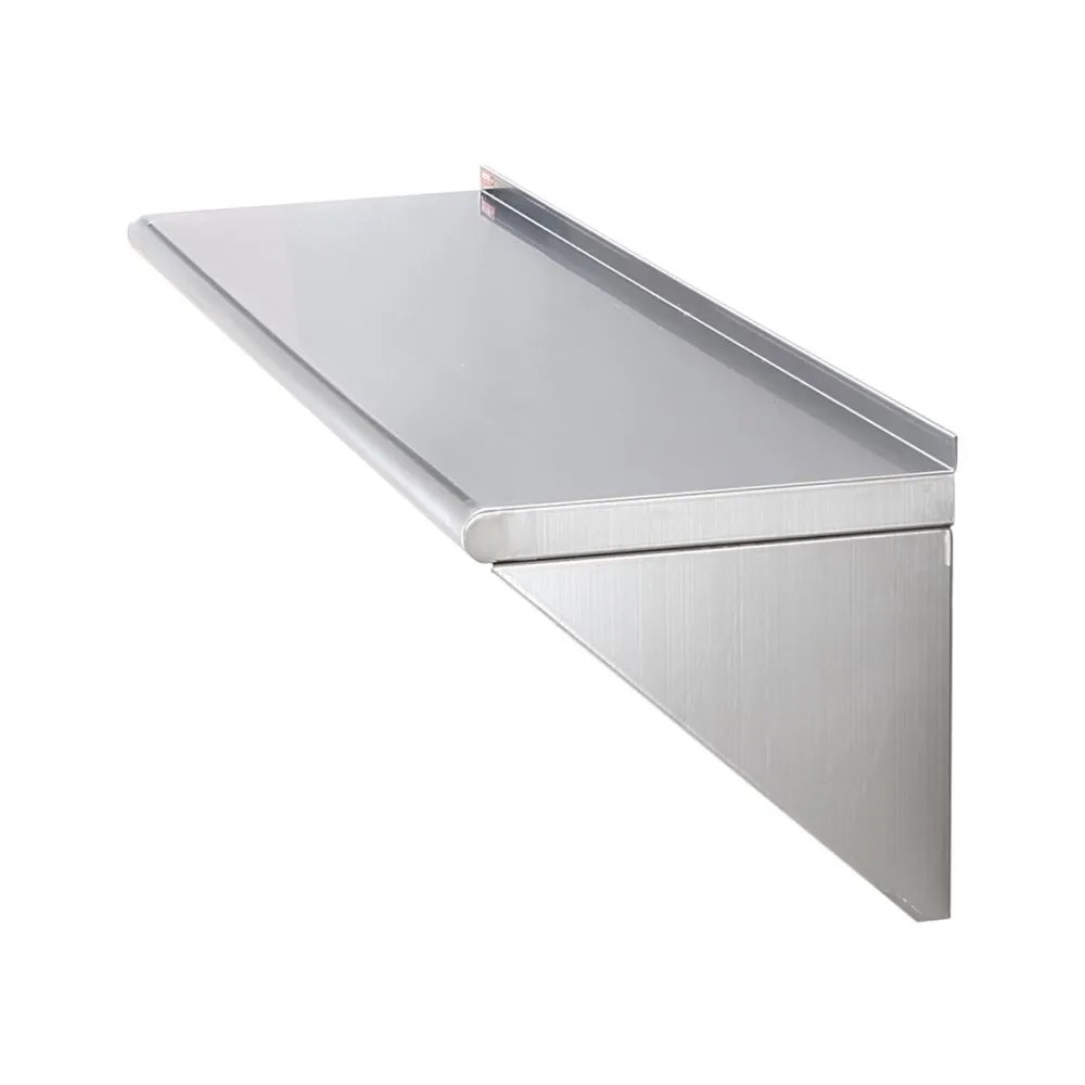 VEVOR kruidenrek wandrek 1219 x 356 x 63 mm, hangend keukenrek met frame, zwevend rek roestvrij staal 158 kg belastbaar, plank w