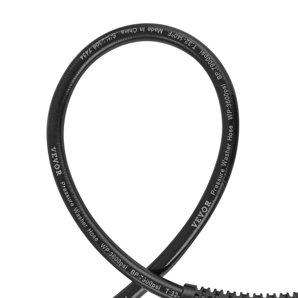 VEVOR LEIDINGREINIGINGSSLANGENSET M2214MM AANSLUITING LEIDINGREINIGINGSSET MAX. 289.58BAR RIOOLREINIGER 19.1MM BUIGRADIUS HOGED