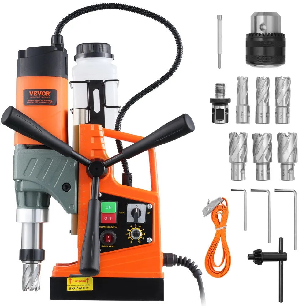 VEVOR magnetische boor, 1450 W 2" oordiameter, 12800 N draagbare elektrische magnetische boor, 800 RPM boor voor elk opperv
