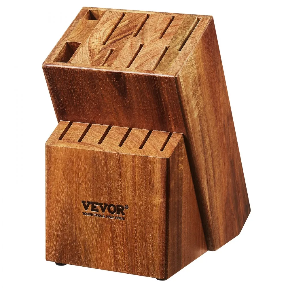 VEVOR MESSENBLOK, 15DELIG, 187 X 130 X 226 MM MESSENBLOKSET, HOUTEN BLOK VOOR KOKSMESSEN, SLIJPSTAAF EN SCHAAR, MESHOUDER UNIVE
