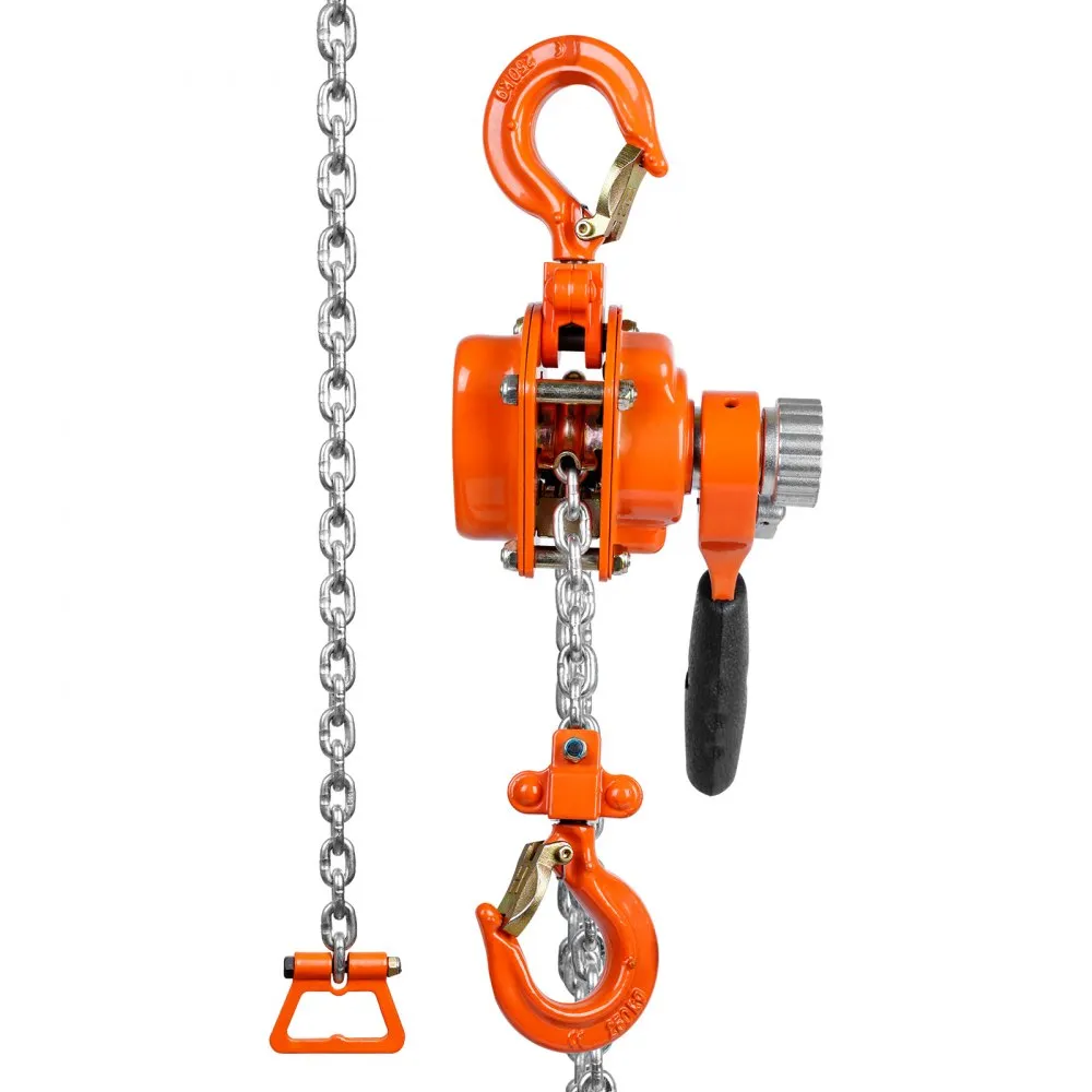 VEVOR mini hefboomtakel 0.25T draagvermogen kettingtakel 260N trekkatrol 1.40m hefhoogte rateltakel Ф4x12mm hijsketting maattake