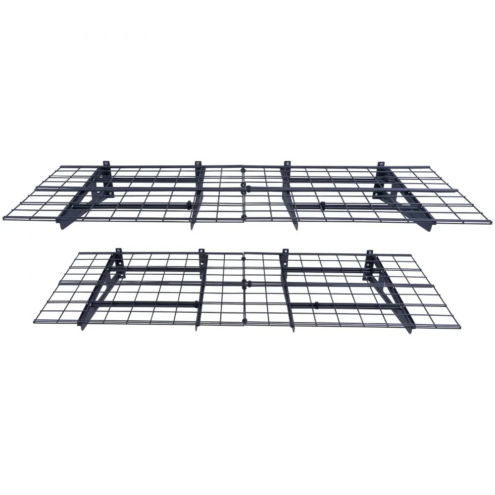 VEVOR set van 2 garageplanken 1220 x 620 x 200 mm gereedschapsopslag 113,4 per laag gereedschapshouder muur 122 x 61 cm plankrui