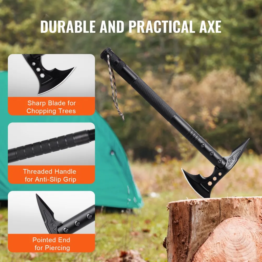 VEVOR SURVIVAL SHOVEL SURVIVAL AXE 28IN1 CAMPING OPVOUWBARE SPADE MET BIJL