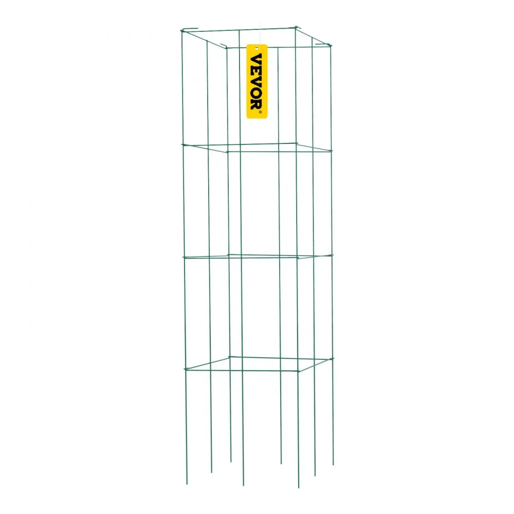 VEVOR TOMATENKOOIEN 30 X 30 X 117 CM SET VAN 10 VIERKANTE PLANTENSTEUNKOOIEN ROBUUSTE GROENE TOMATENTORENS VAN PVCGECOAT STAAL 