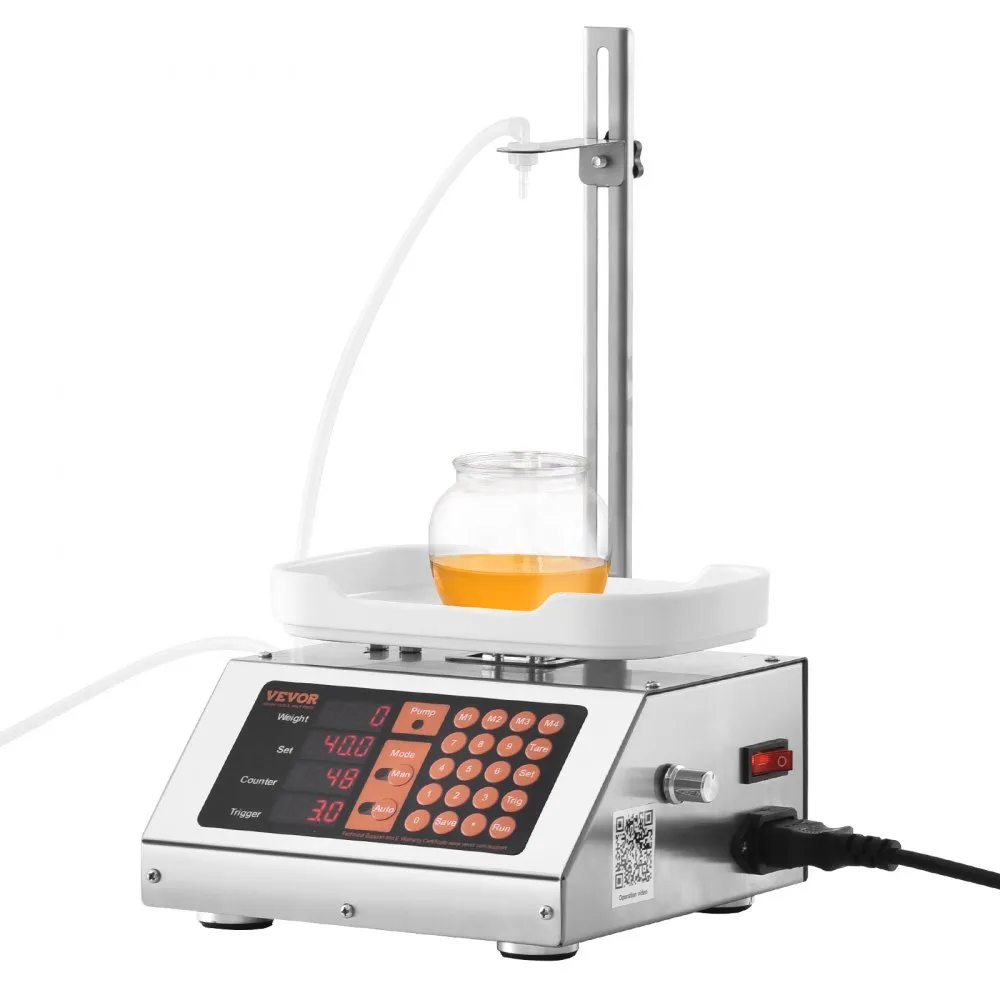 VEVOR VLOEISTOFVULMACHINE, WEEGVERMOGEN VAN 550 G, AUTOMATISCHE FLESSENVULMACHINE, VULMACHINE, PERISTALTISCHE POMP, DIGITALE BE