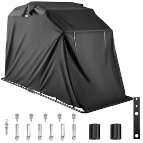 VEVOR Waterdichte Motorhoes, Zwart Motorfietshoes, 3,45x1,37x1,9m Scooterhoes, Gebruikt voor Fiets, met Waterdichte Hoes, Mesh-v