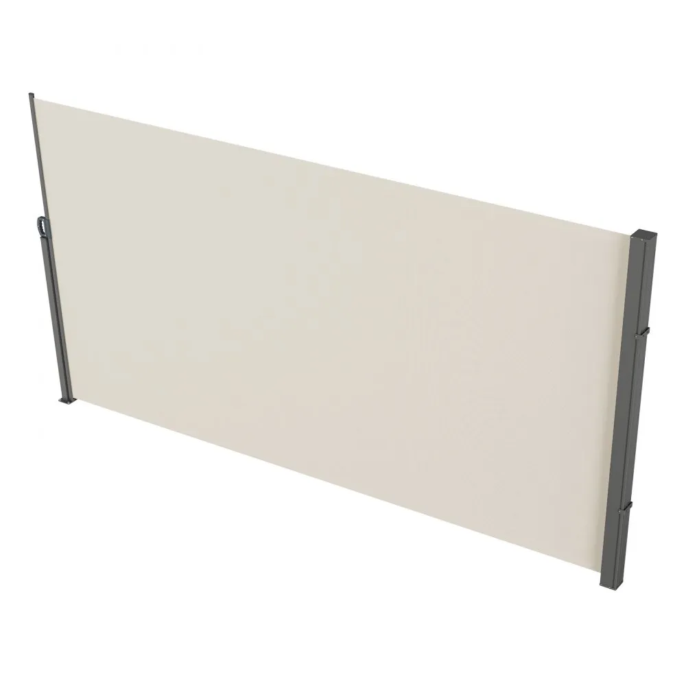 VEVOR ZIJLUIFEL 180 X 350 CM ZIJWANDLUIFEL VAN 180 G/M² POLYESTERWEEFSEL MET PUCOATING LUIFEL UITTREKBARE HANDGREEP MET VEERMEC