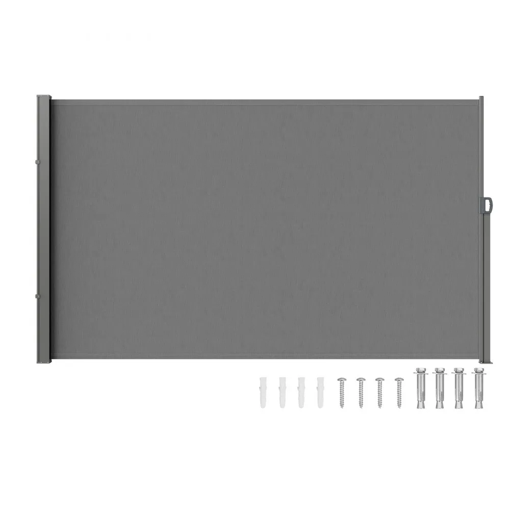 VEVOR ZIJLUIFEL 200 X 300 CM ZIJWANDLUIFEL VAN 180 G/M² POLYESTERWEEFSEL MET PUCOATING LUIFEL UITTREKBARE HANDGREEP MET VEERMEC