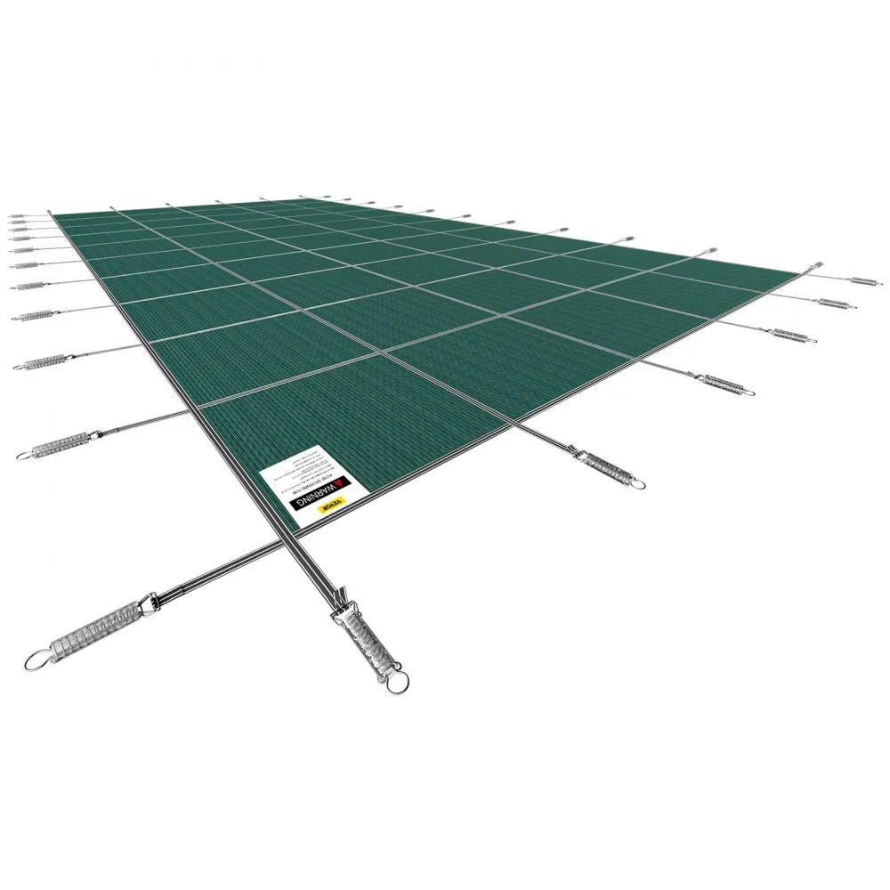 VEVOR zwembadafdekking 4,3 x 7,9 m, geschikt voor rechthoekige inbouwzwembaden van 4,3 x 7,9 m, veiligheidszwembadafdekking met 